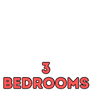 3 Bedrooms 50 Totes